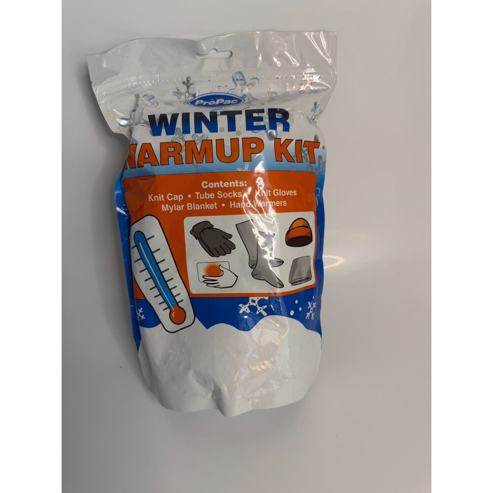 ProPac Winter Survival Kit - Knit Cap, Socks, Gloves, Blanket, Hand Warmers Prep